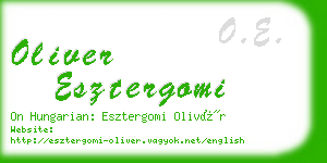 oliver esztergomi business card